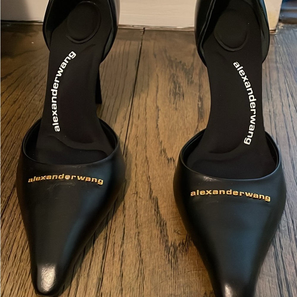 Alexander Wang Black Leather Heels Viola Pumps (size 37)